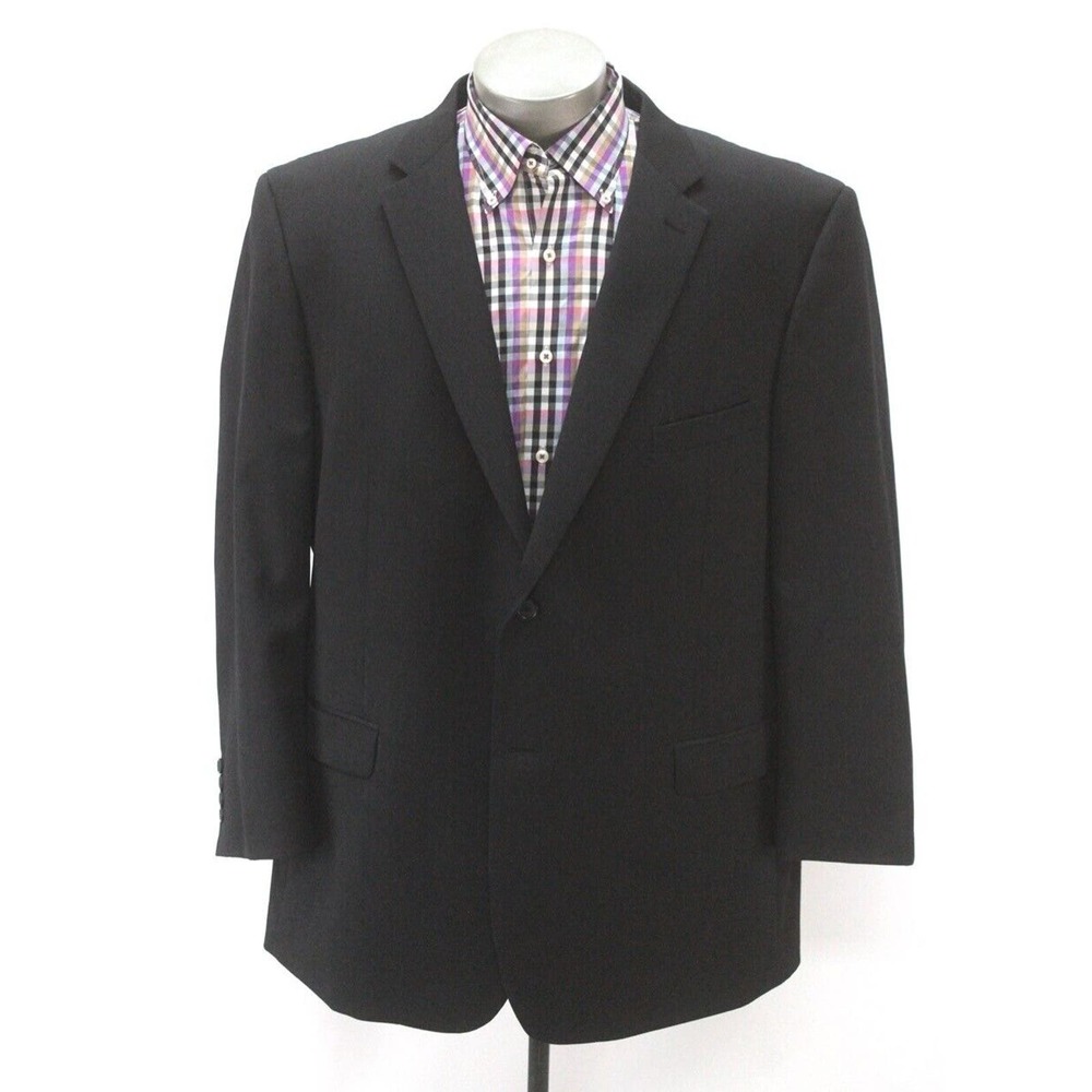 black charcoal PRONTO UOMO blazer jacket sport suit coat classic wool 52 R L